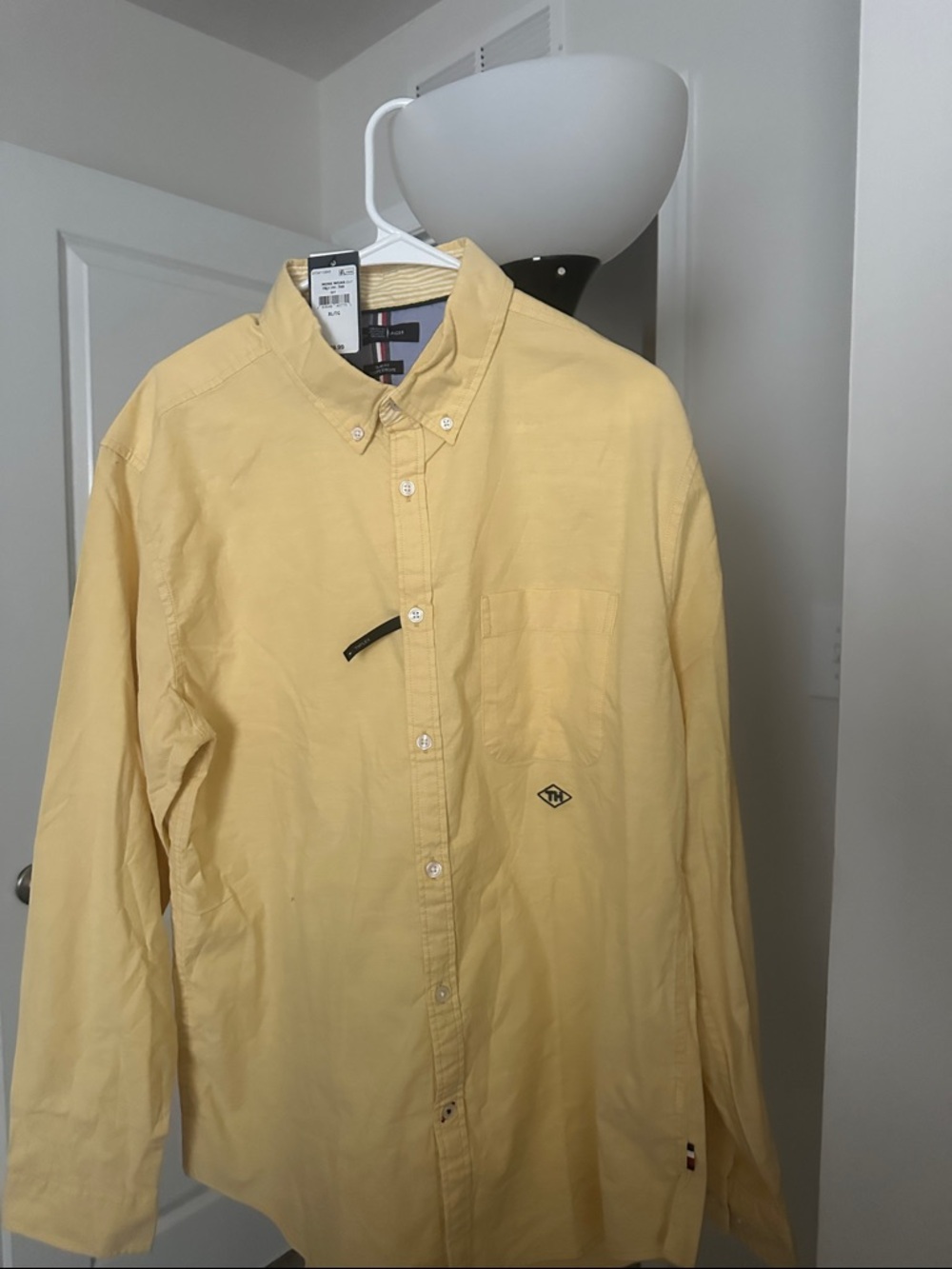 Tommy Hilfiger Pale Yellow Long-Sleeve Button-Up Shirt